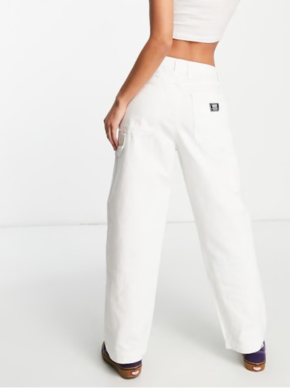 Vans women’s carpenter pants, white, size 27 - Picture 2 of 6
